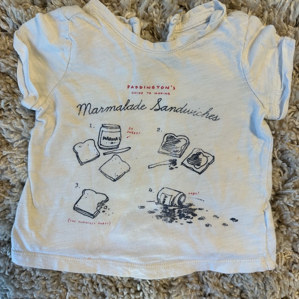 Baby Gap Paddington's Marmalade Sandwiches Kids T-Shirt - White